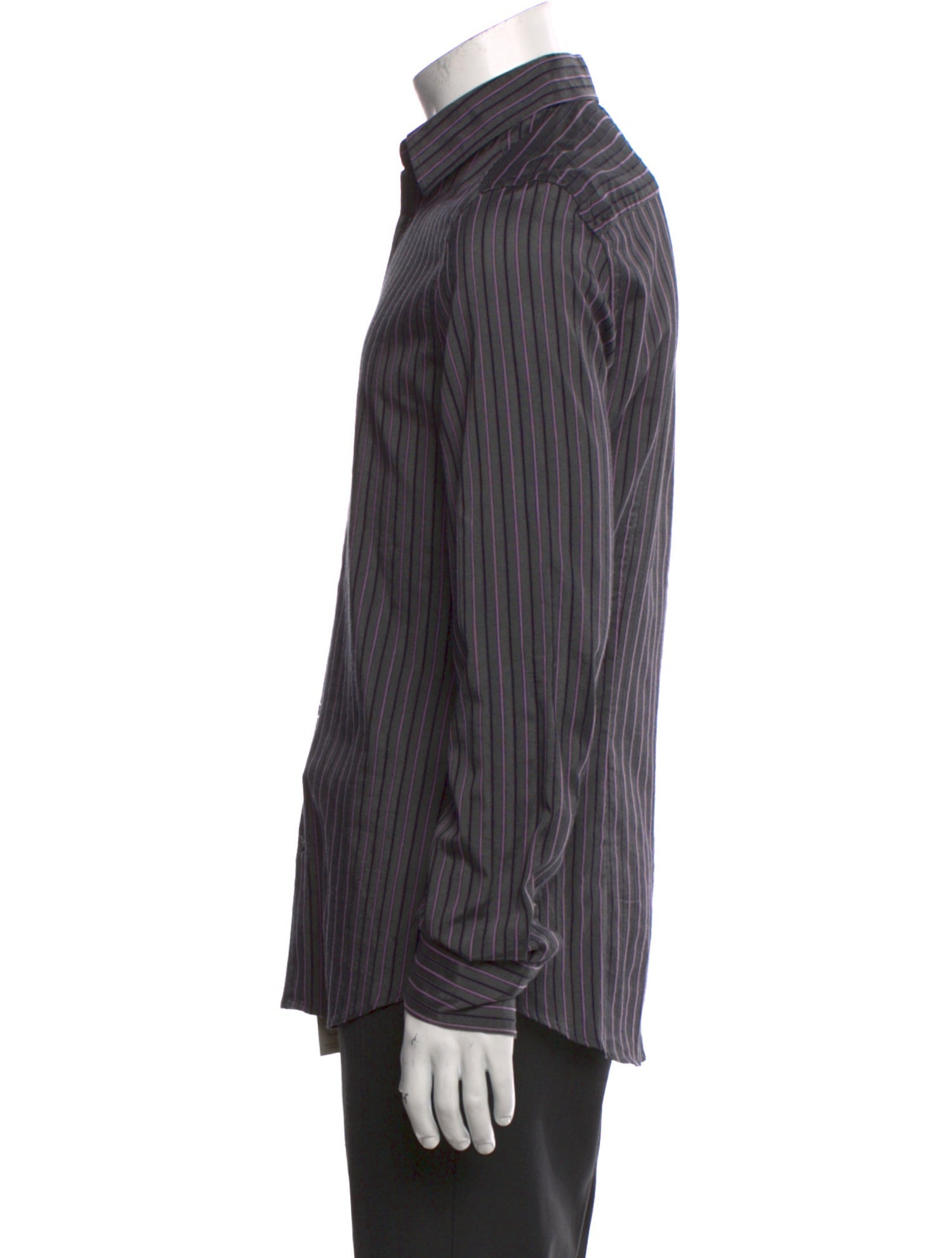 Versace Collection Striped Long Sleeve Dress Shirt
